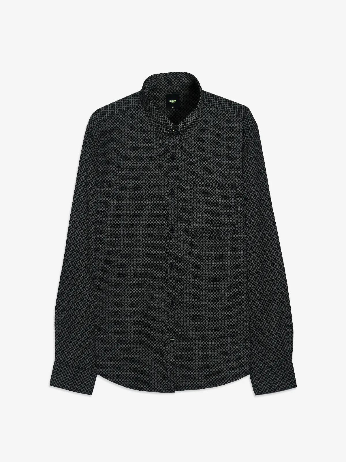 Spykar latest black cotton printed shirt