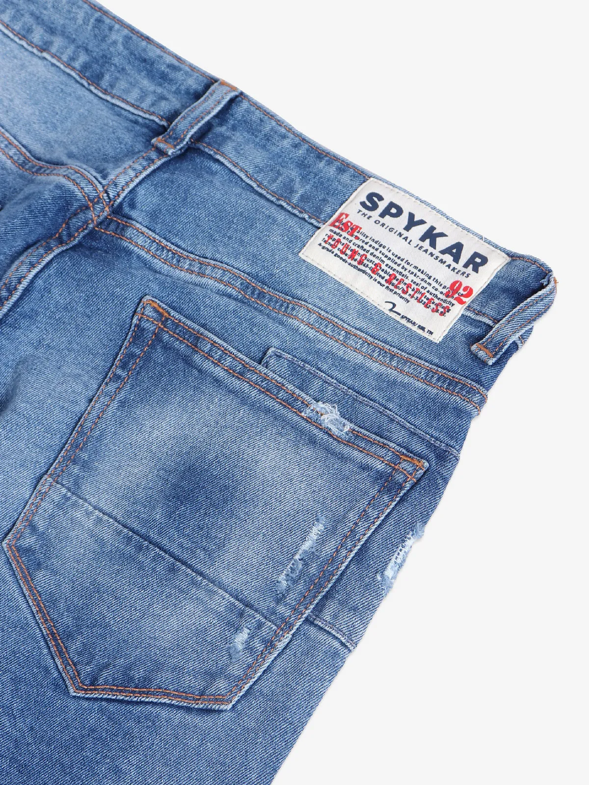 Spykar light blue slim fit ankle length jeans