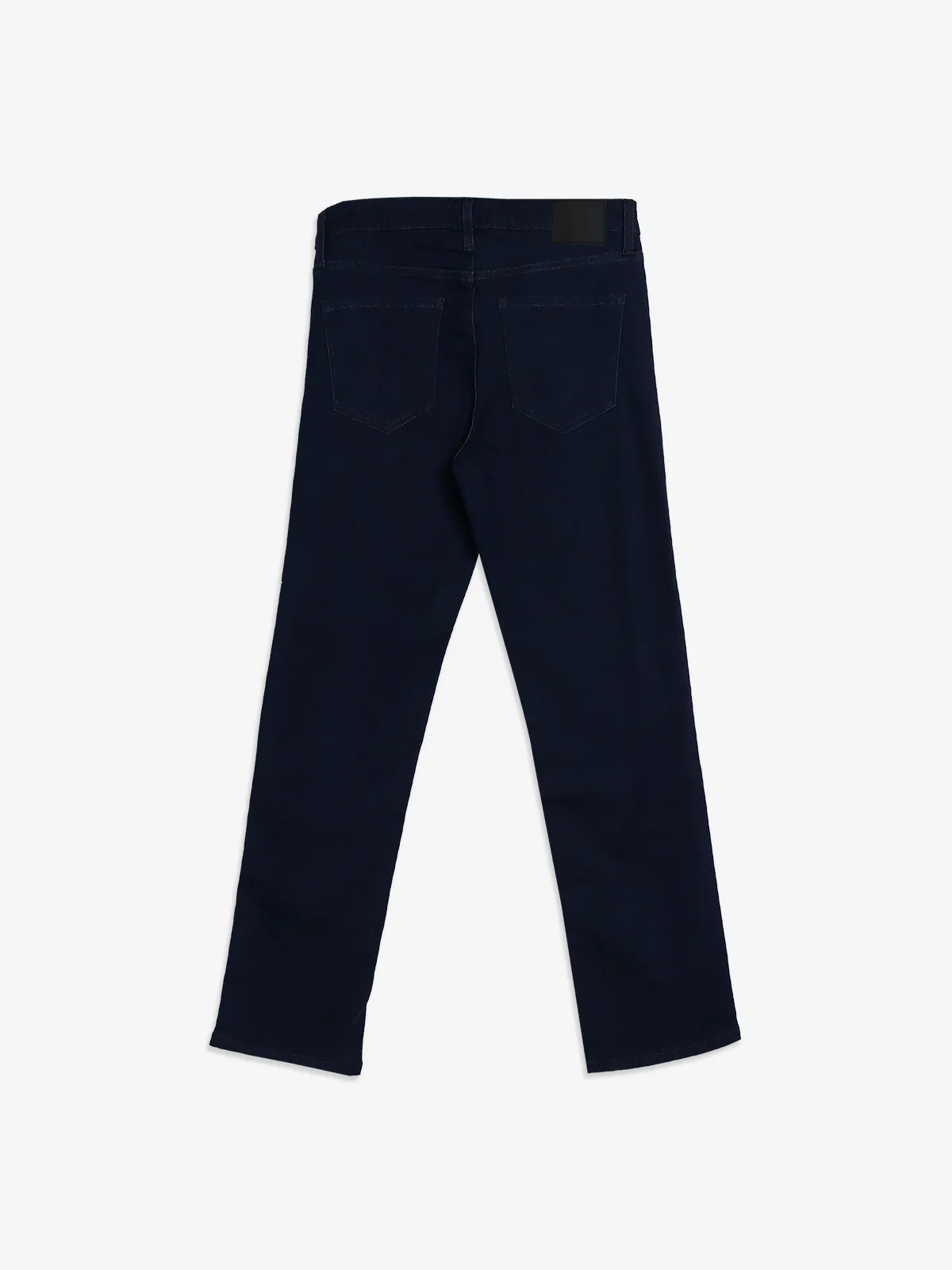 SPYKAR navy solid straight ankle length jeans