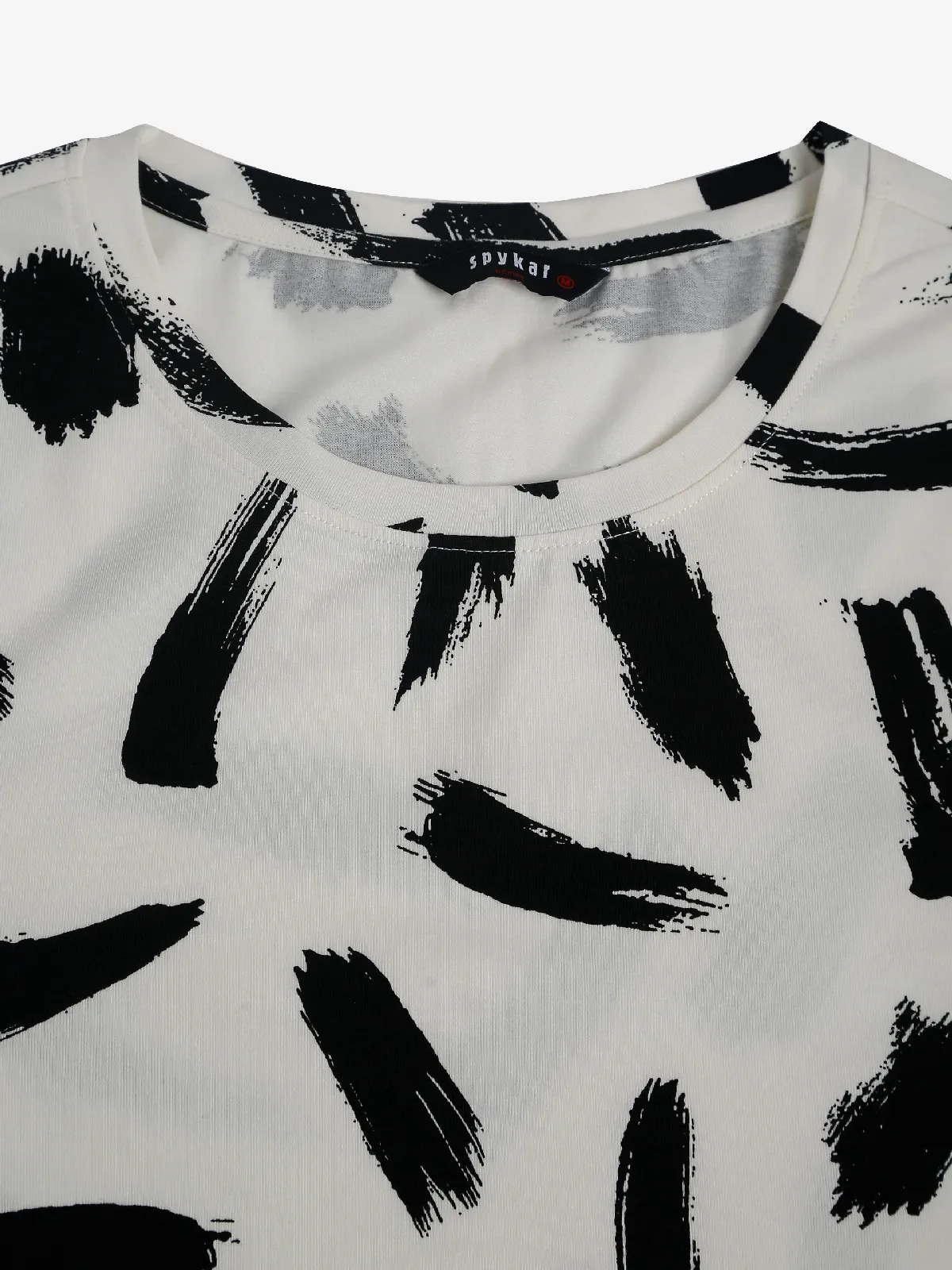 Spykar off white printed t-shirt