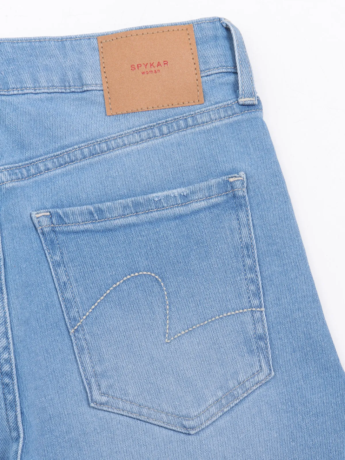 SPYKAR ripped blue straight fit jeans