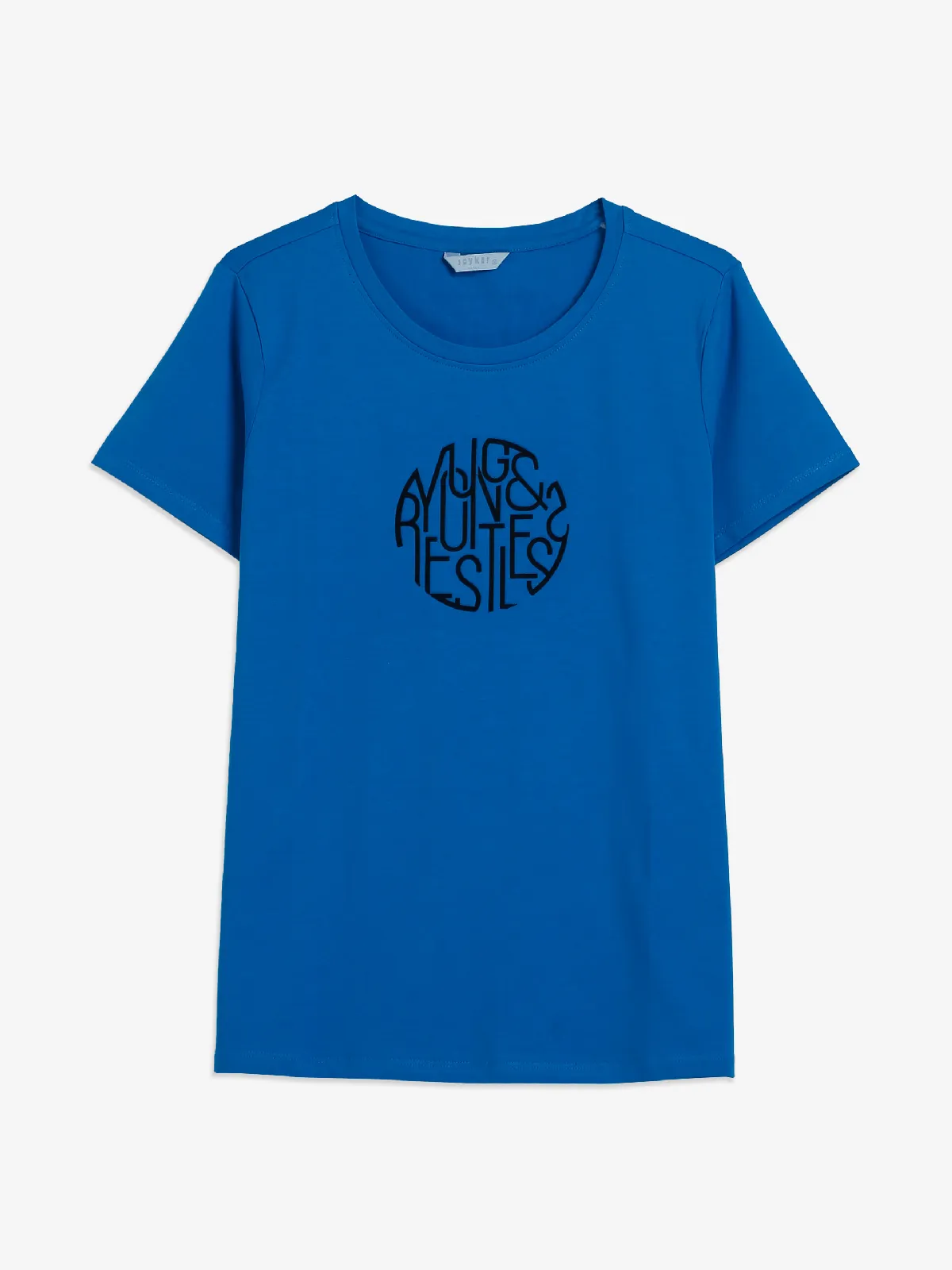 Spykar royal blue printed t-shirt