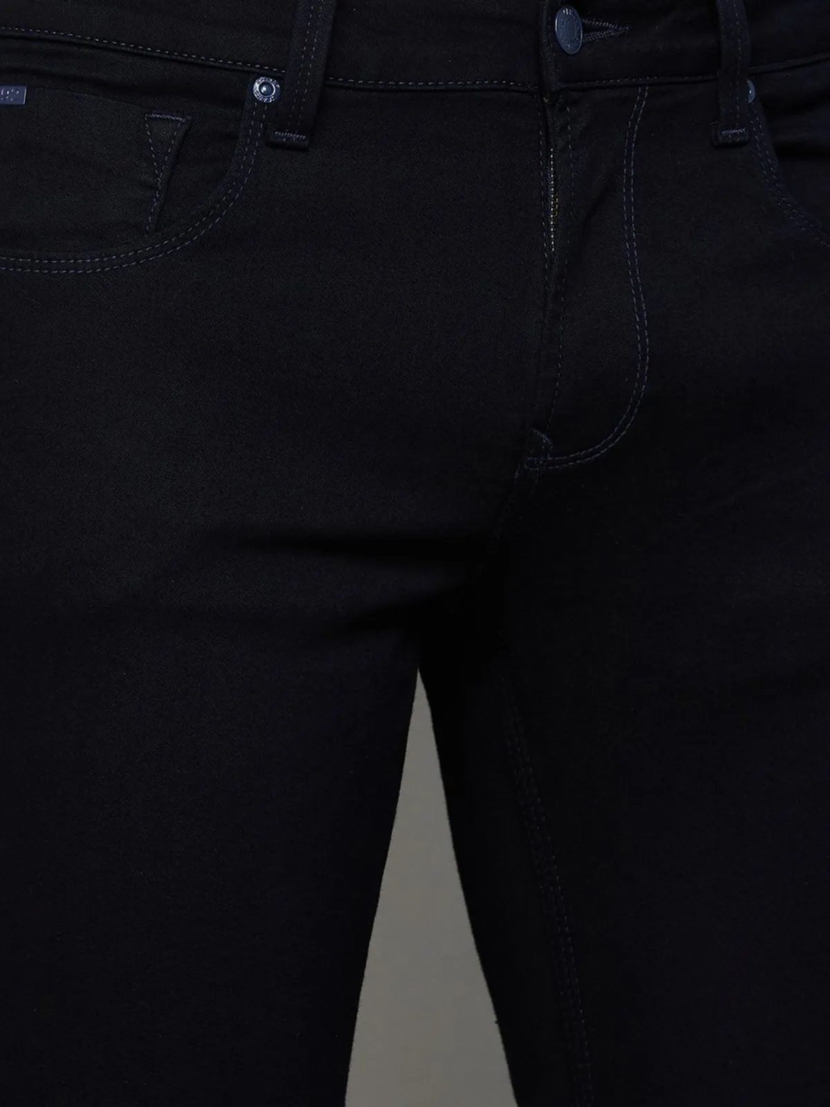 SPYKAR solid black super skinny denim jeans