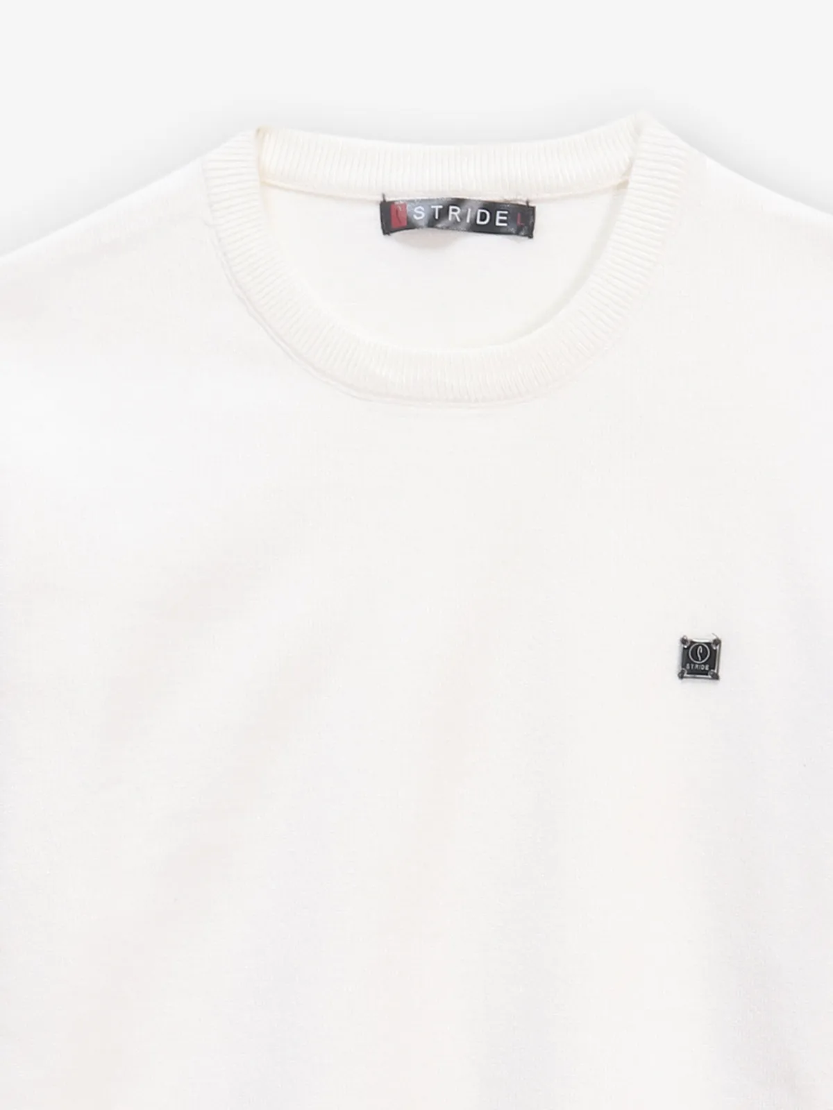 STRIDE printed off-white cotton t-shirt