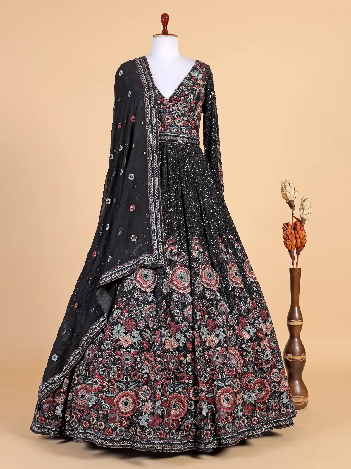 Stunning georgette anarkali suit