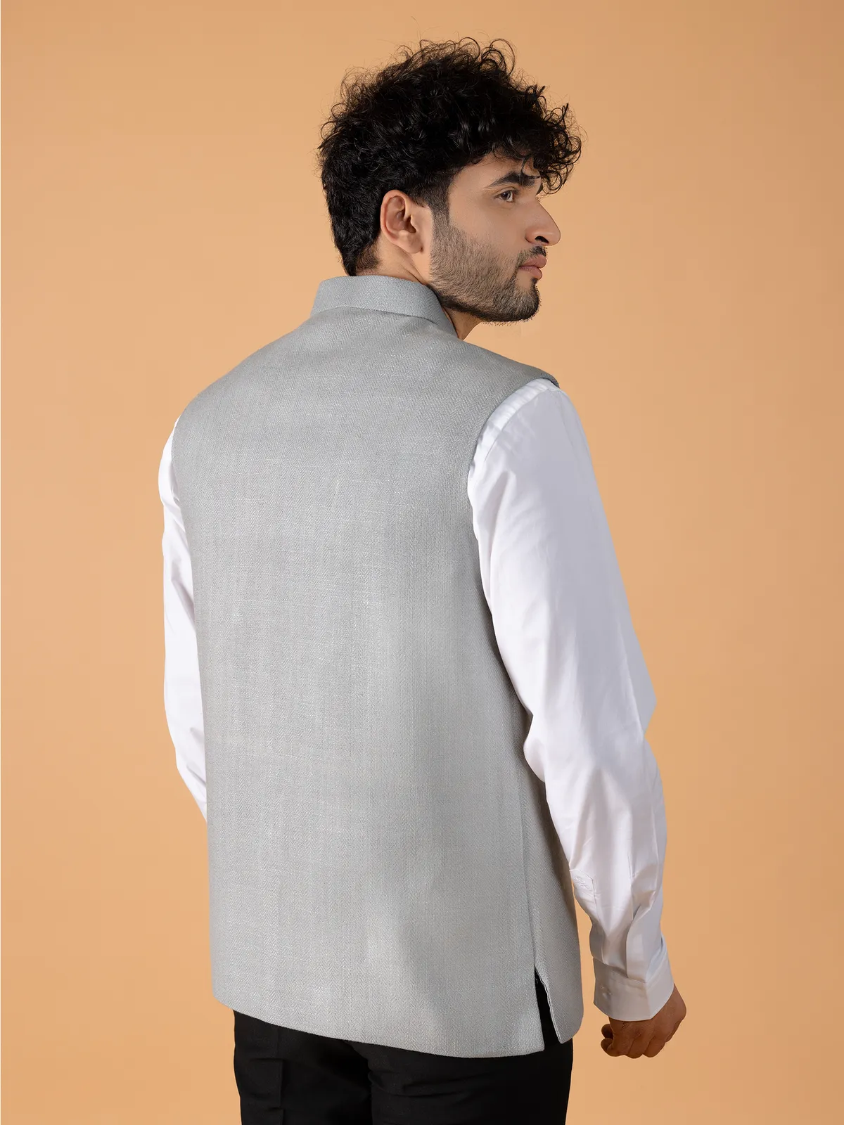 Stunning grey texture waistcoat