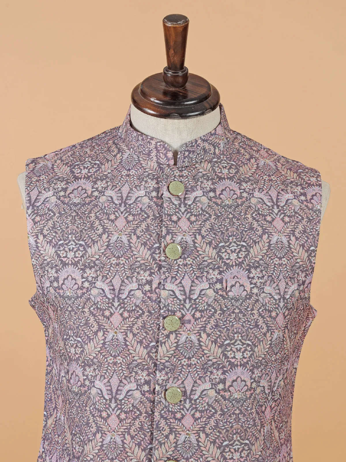 Stunning light purple silk waistcoat