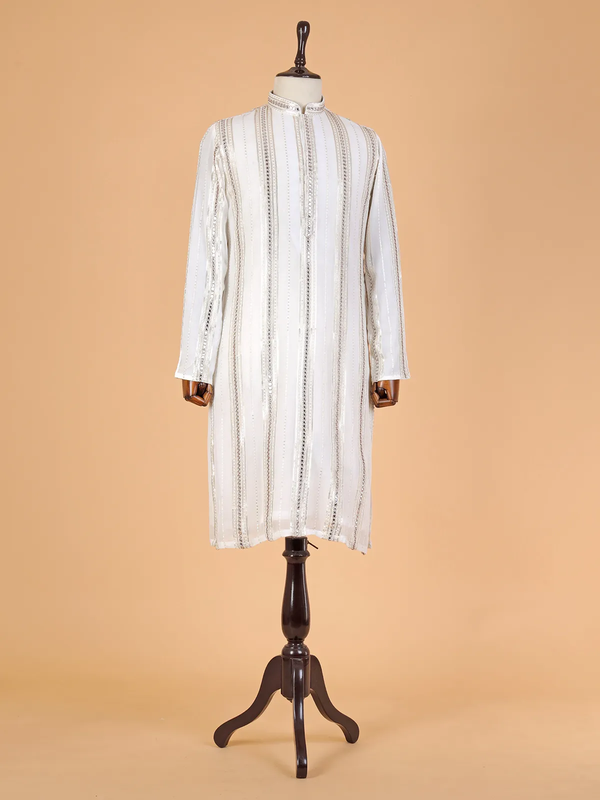 Stunning off-white georgette  Men Kurta pajama