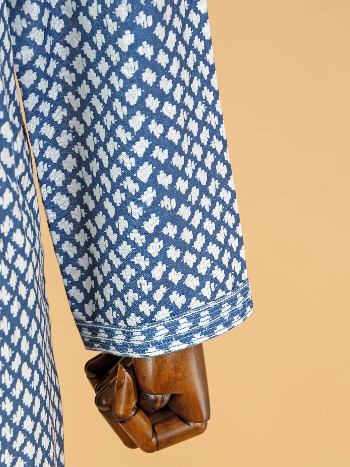 Stunning printed blue  Men Kurta pajama