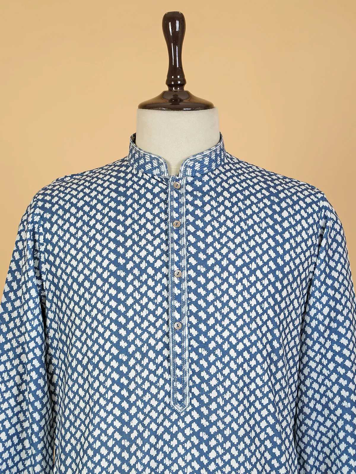 Stunning printed blue  Men Kurta pajama