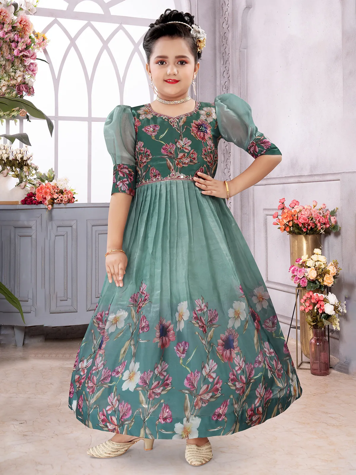 sea green floral dress Sage Green Long Prom Dress with Lace-Up Beaded Corset– PromGirl