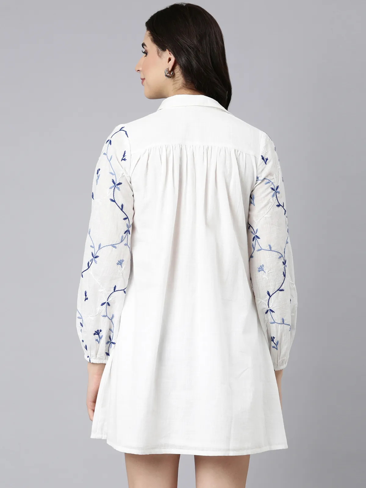Stunning white cotton ebroidery dress