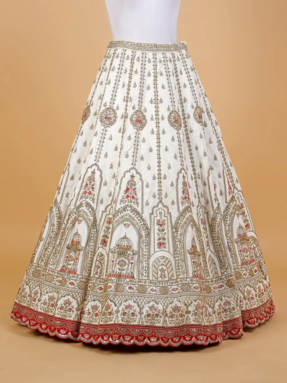 Stunning white unstitched lehenga choli