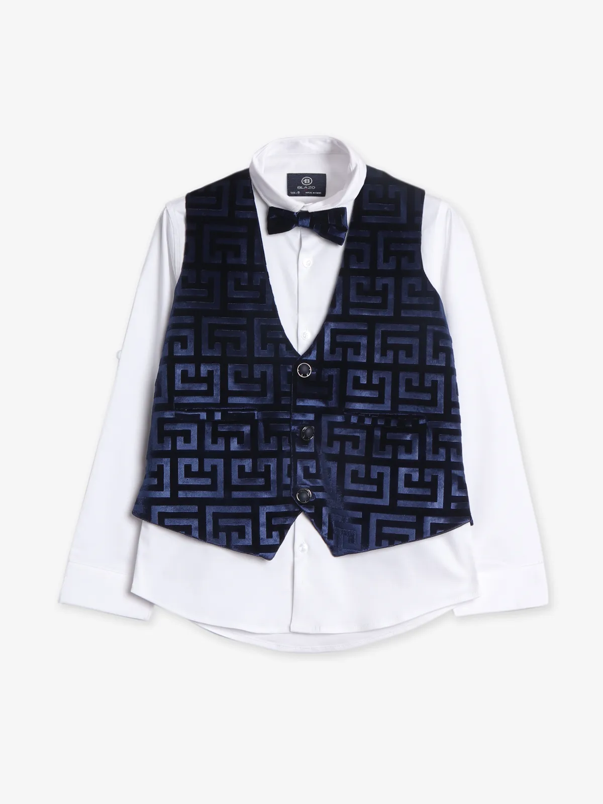 Stylish navy waistcoat with shirt