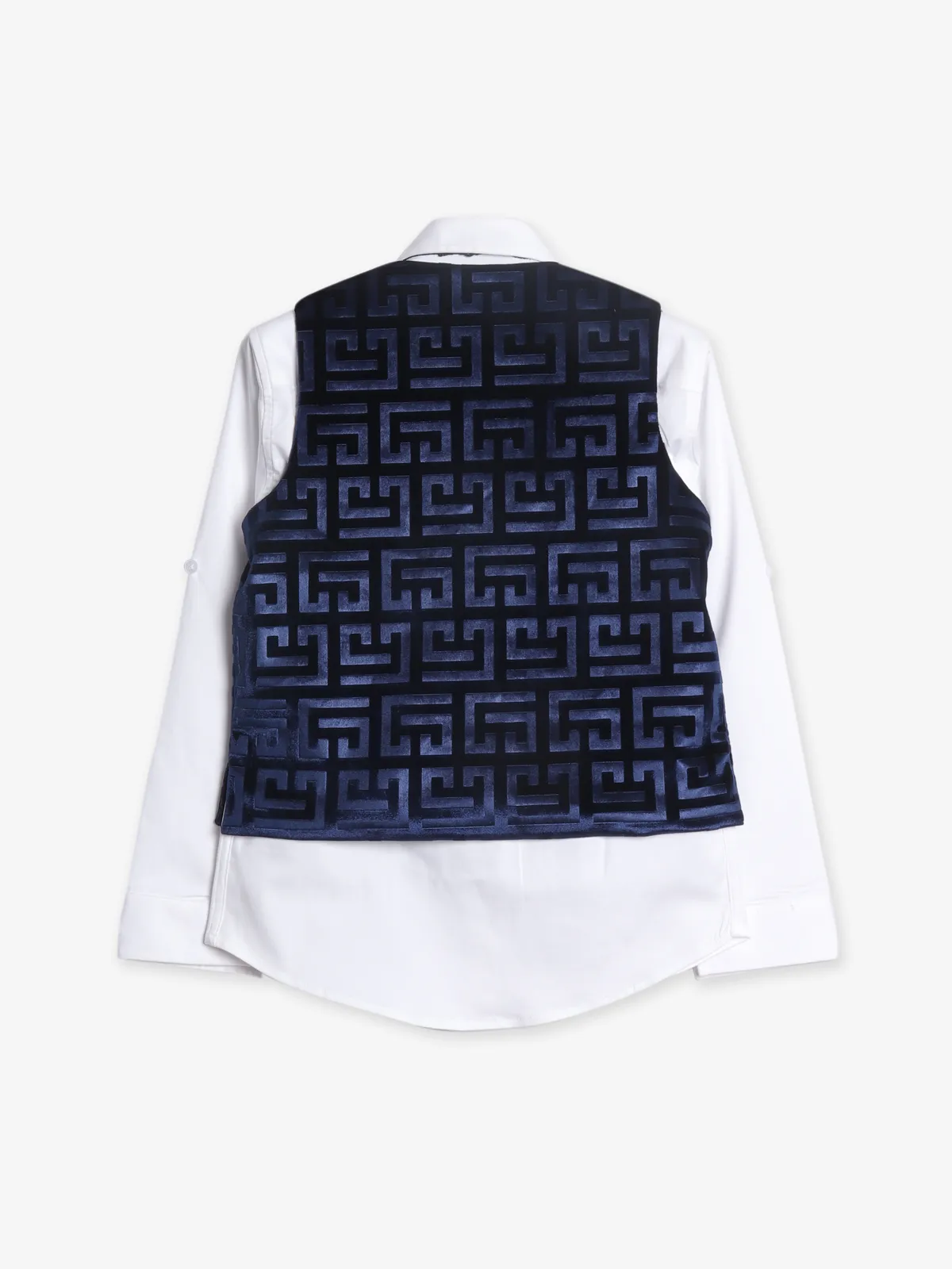 Stylish navy waistcoat with shirt