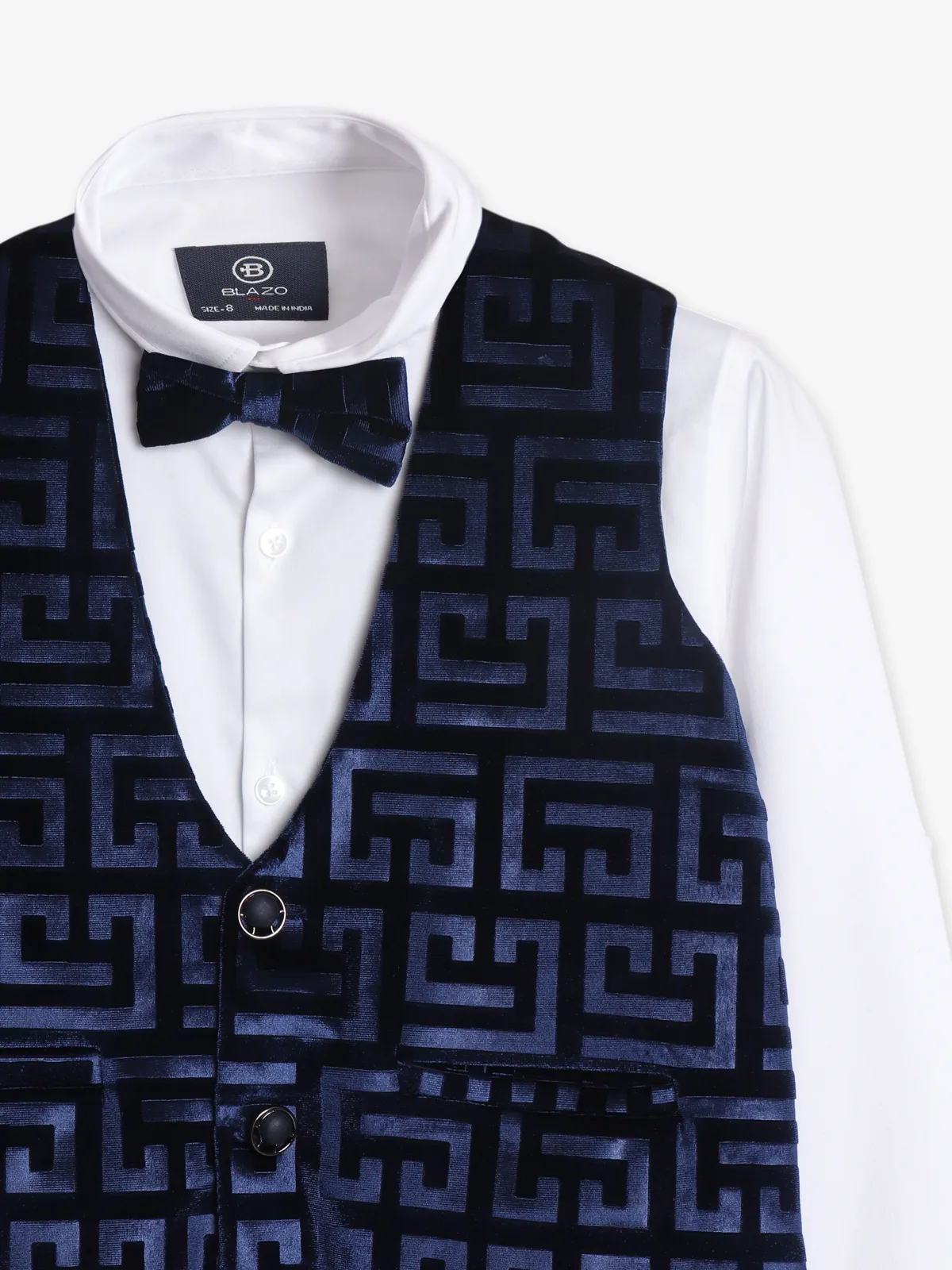 Stylish navy waistcoat with shirt