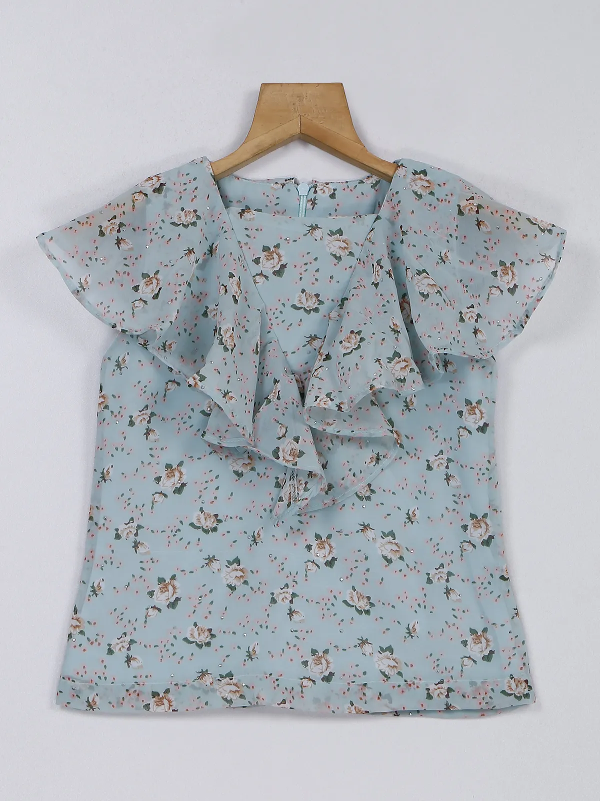 Tiny Girl blue printed georgette top