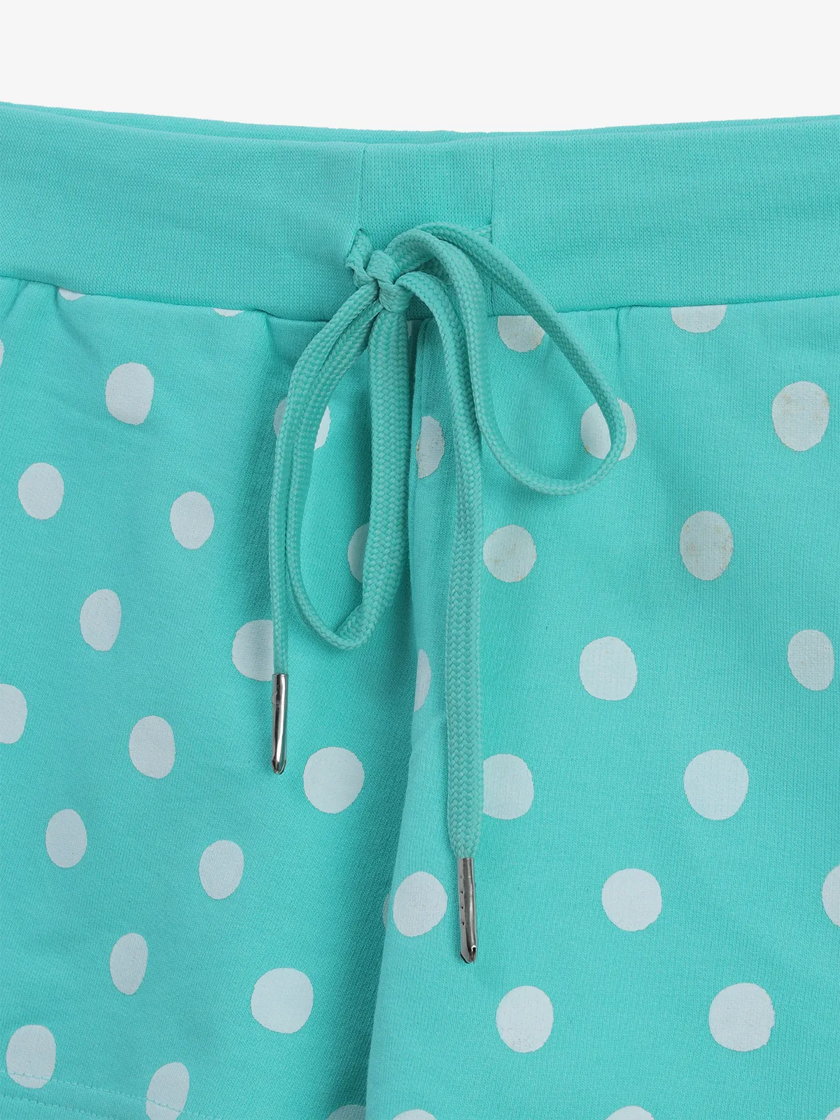 TINY GIRL cotton aqua printed shorts