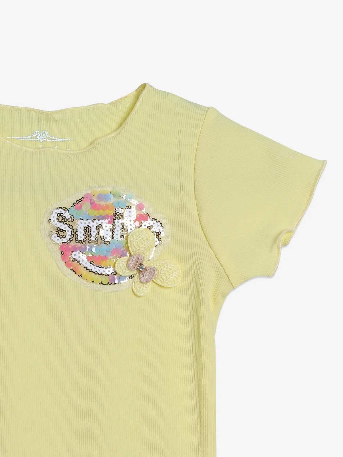 Tiny Girl cotton light yellow top