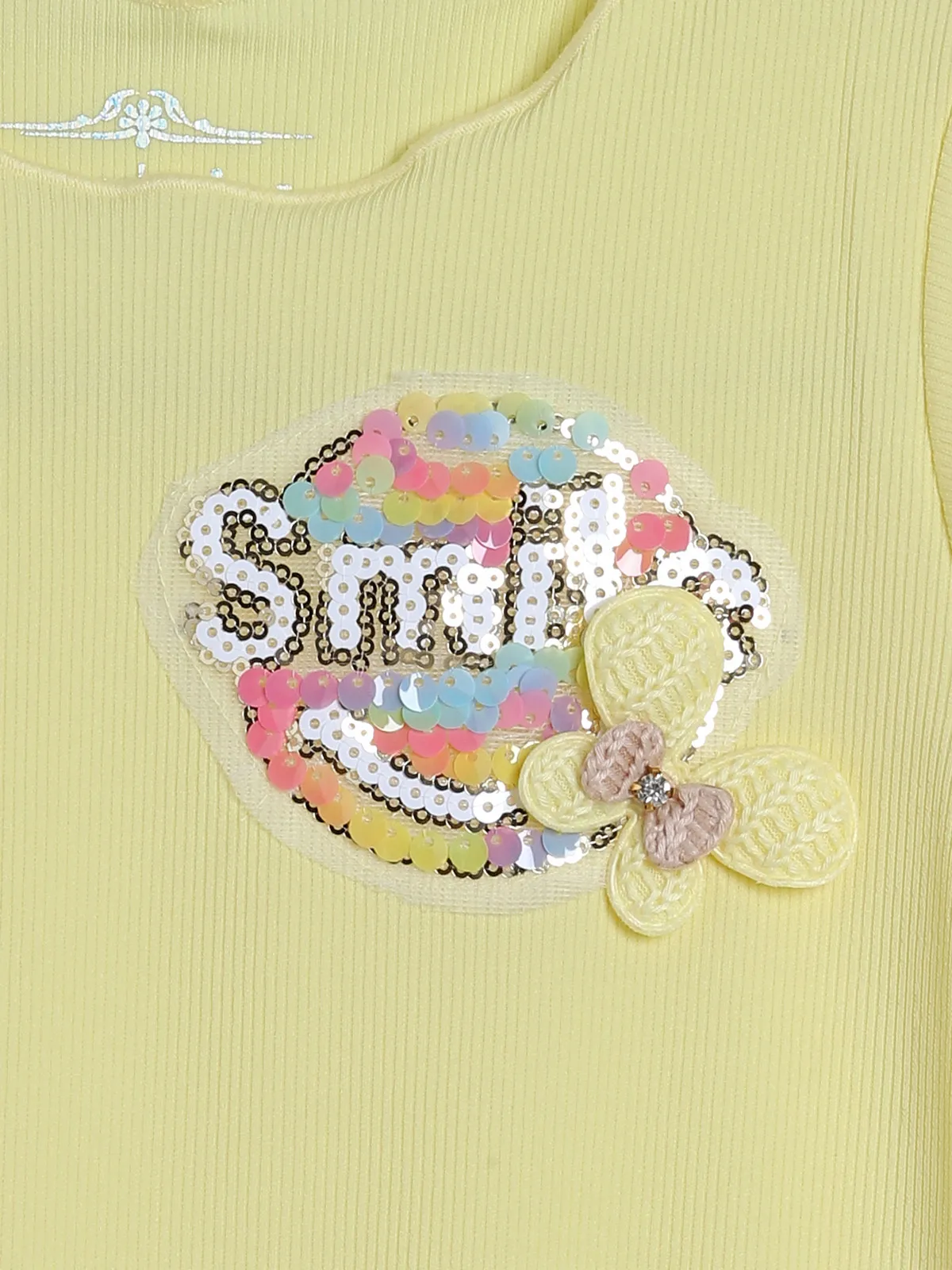 Tiny Girl cotton light yellow top