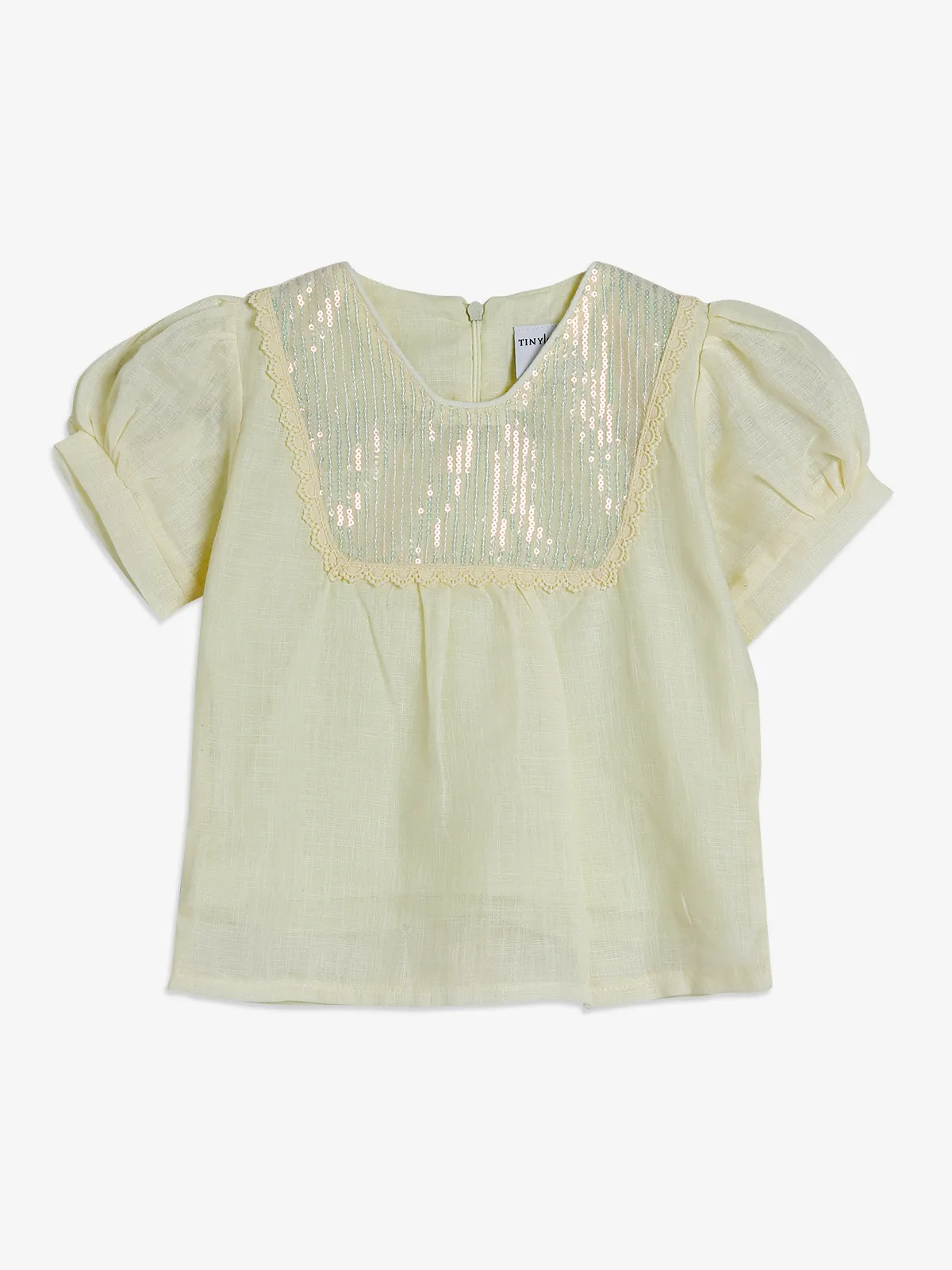 Tiny Girl light yellow cotton top