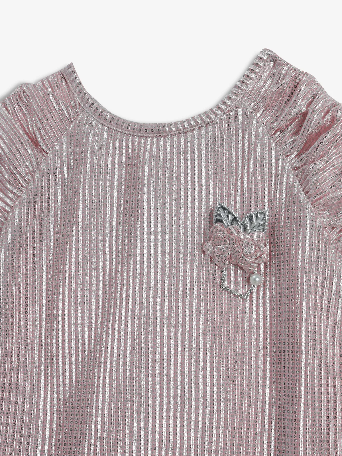 TINY GIRL pink printed polyester top