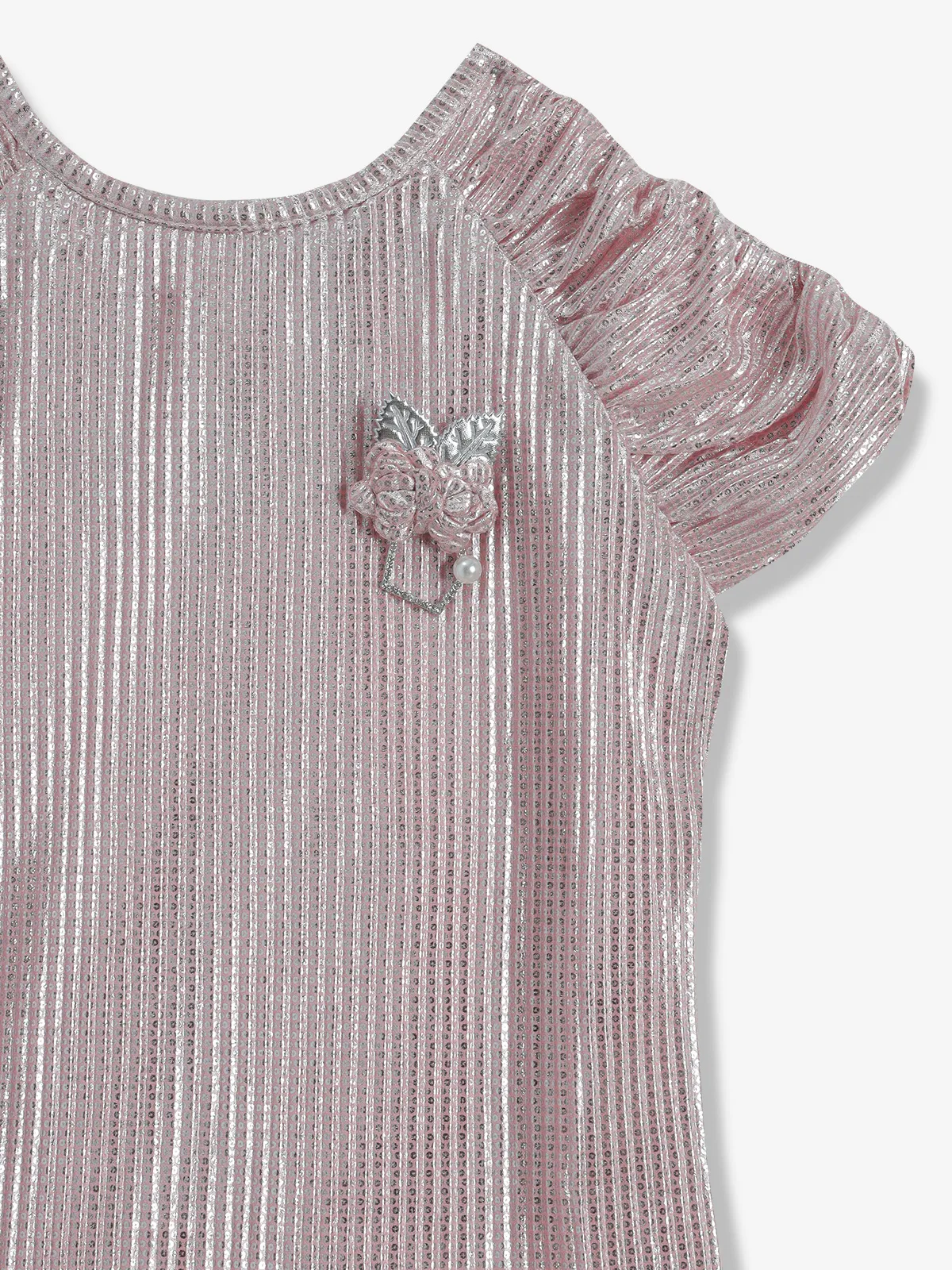 TINY GIRL pink printed polyester top