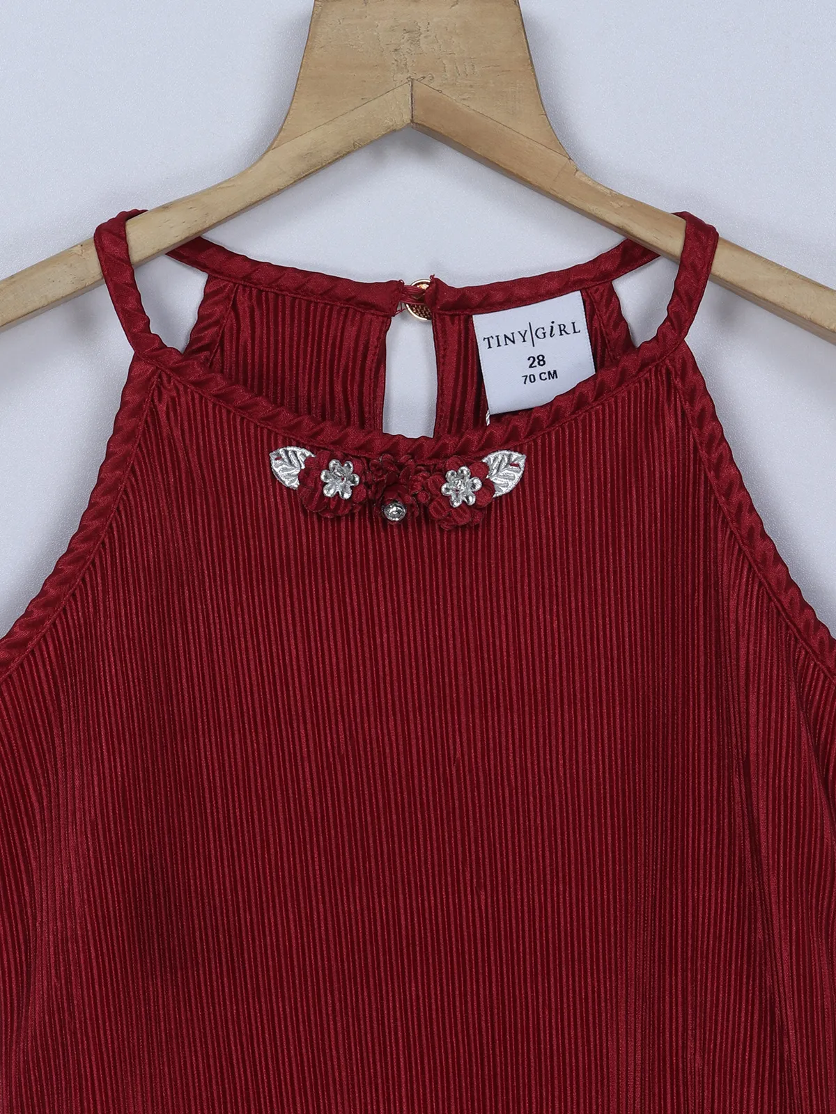 Tiny Girl plain casual lycra maroon top