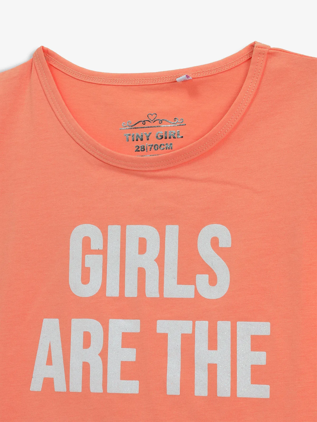 TINY GIRL printed cotton orange t-shirt