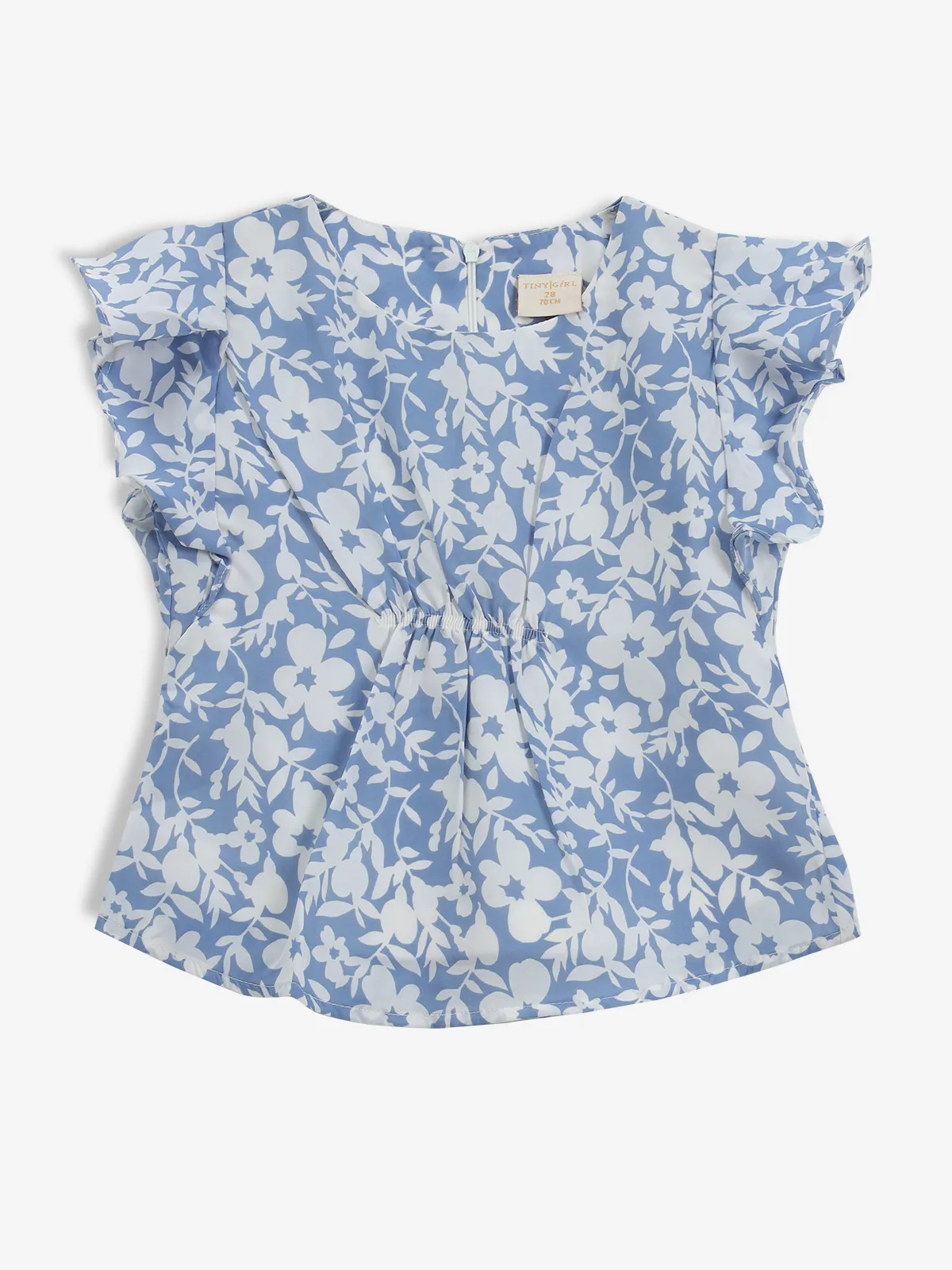 TINY GIRL printed light blue top