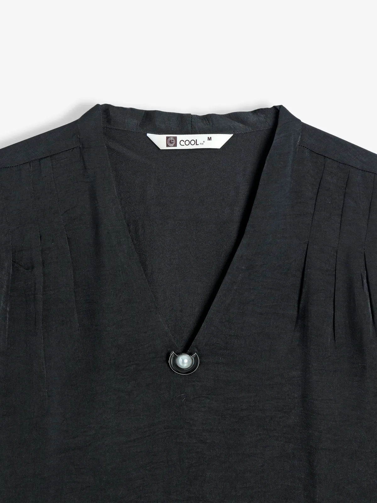 Trendy black plain cotton top