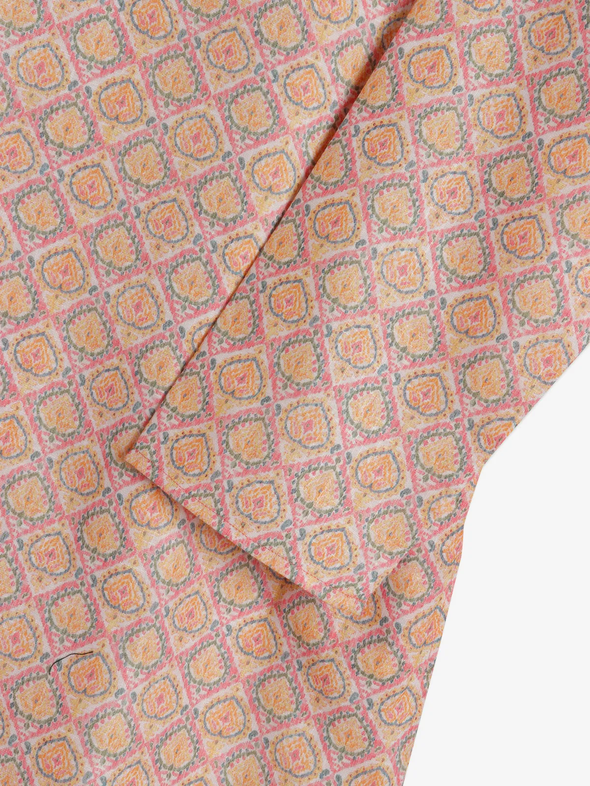 Trendy peach cotton printed kurta suit