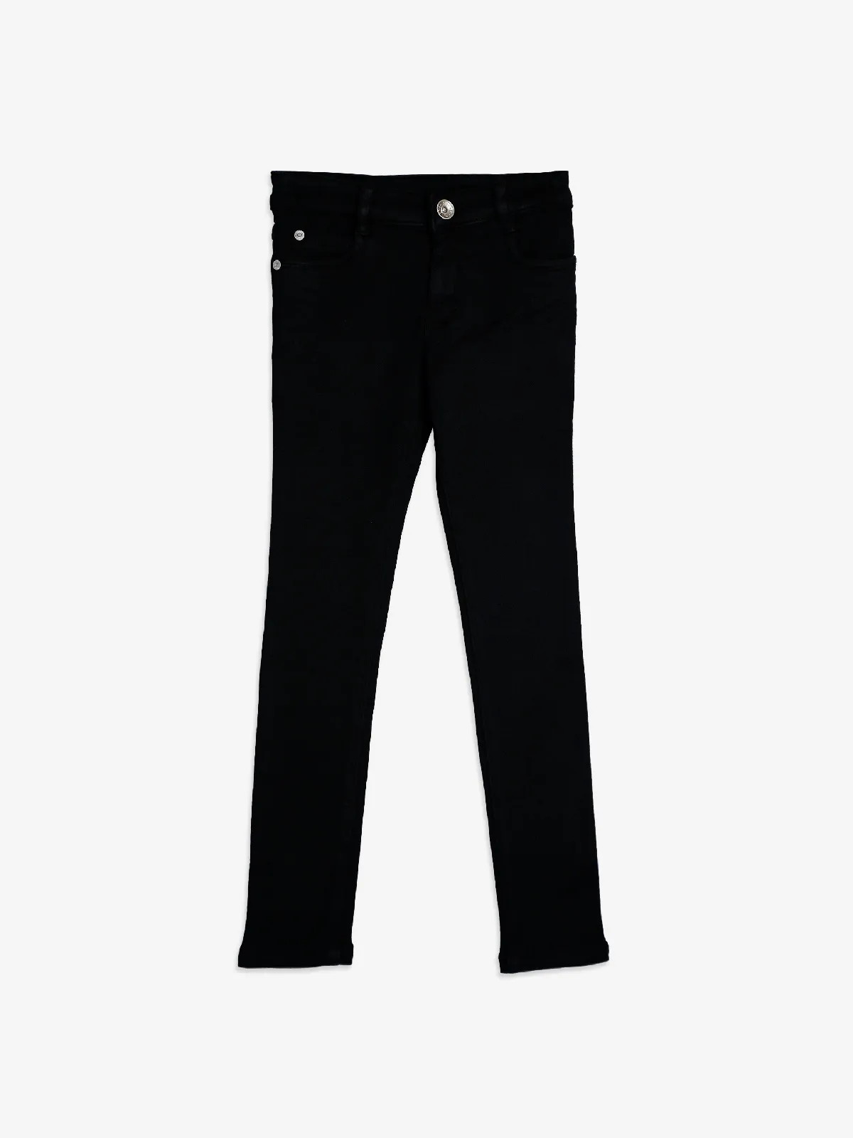 Trendy solid black jeans