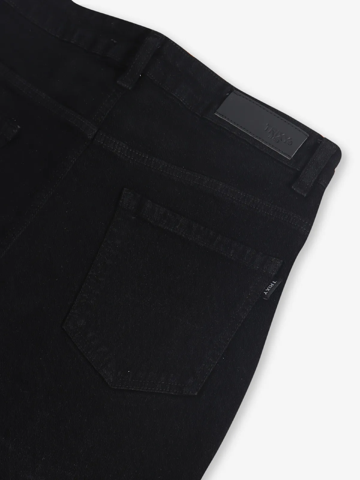 TRIXY black ripped solid jeans