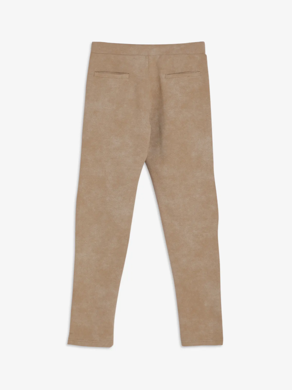 TYZ beige textured cotton track pant