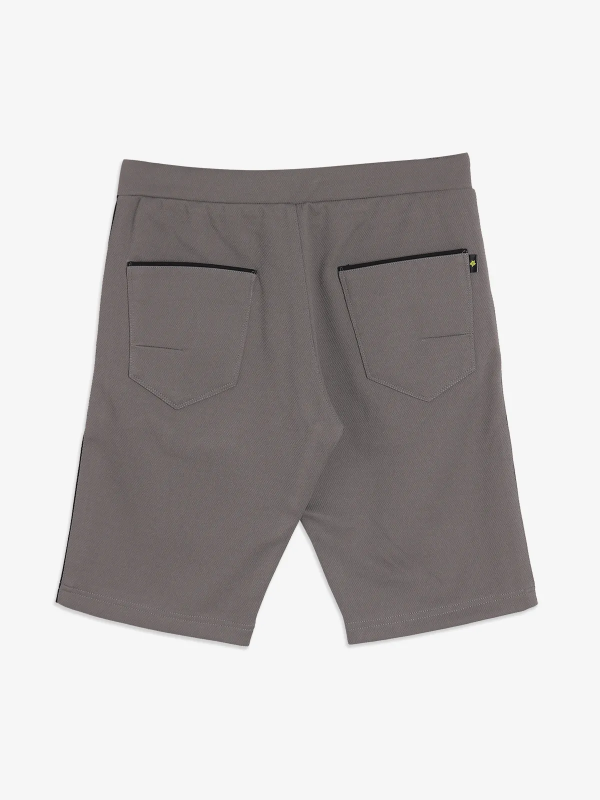 TYZ dark grey solid cotton shorts