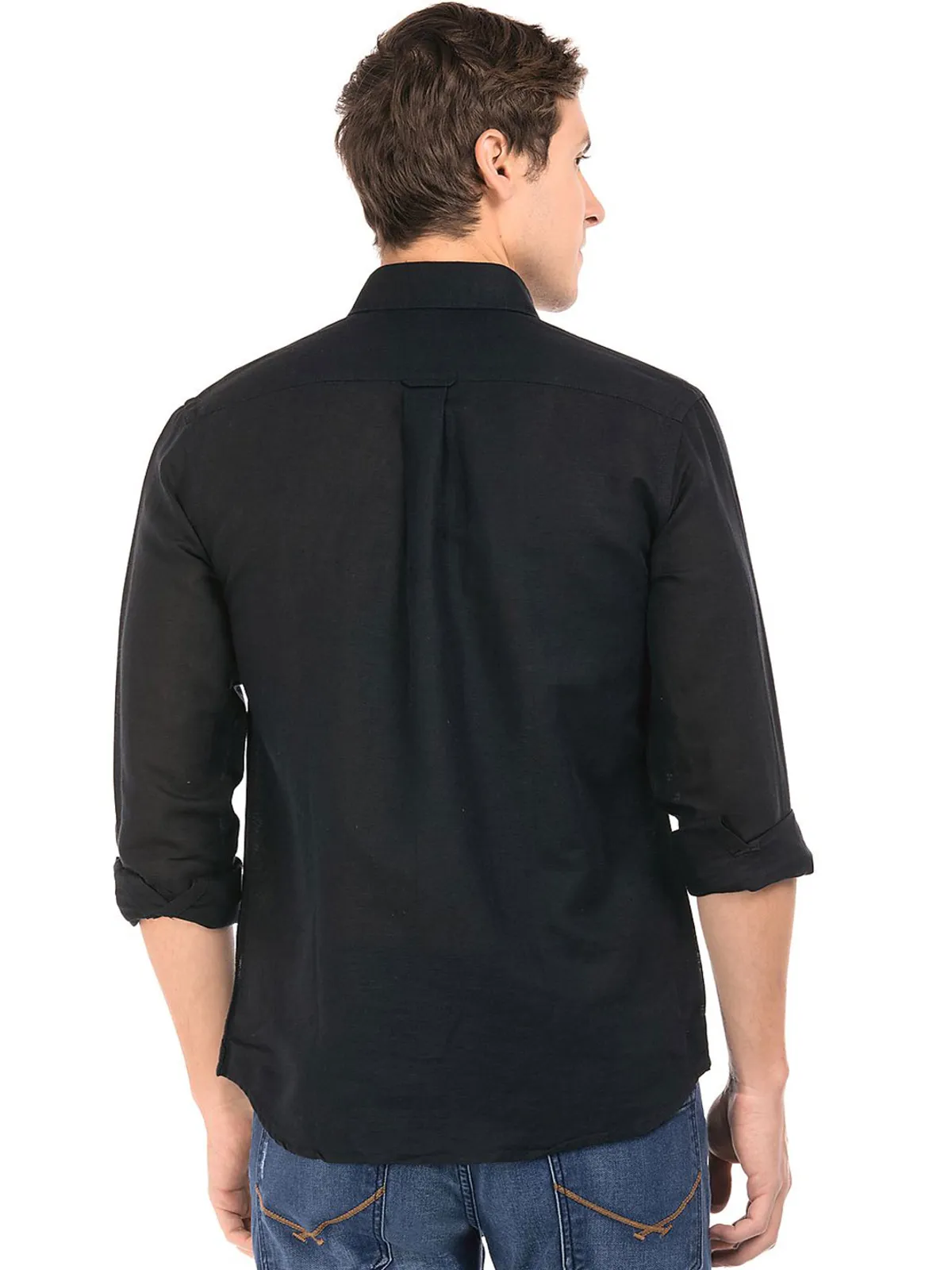 U S Polo Assn black cotton shirt