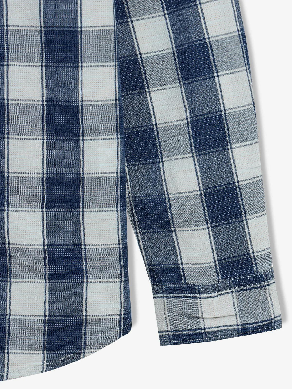 U S POLO ASSN blue and white checks casual shirt