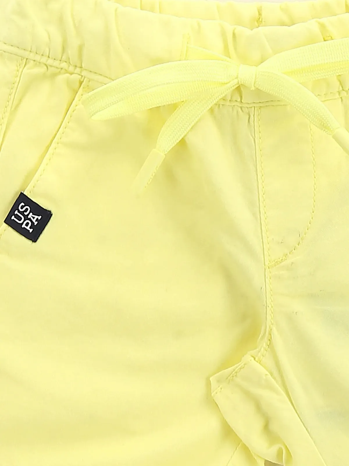 U S POLO ASSN light yellow cotton shorts
