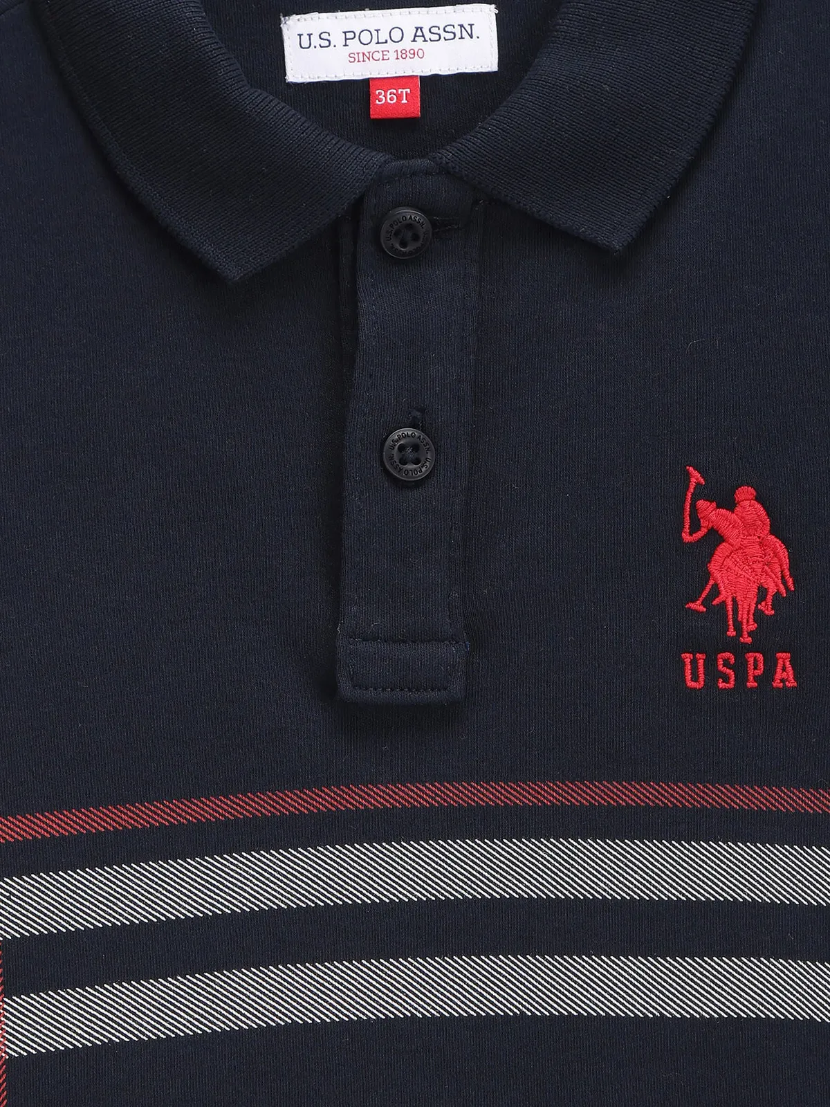 U S POLO ASSN navy cotton boys polo t shirt