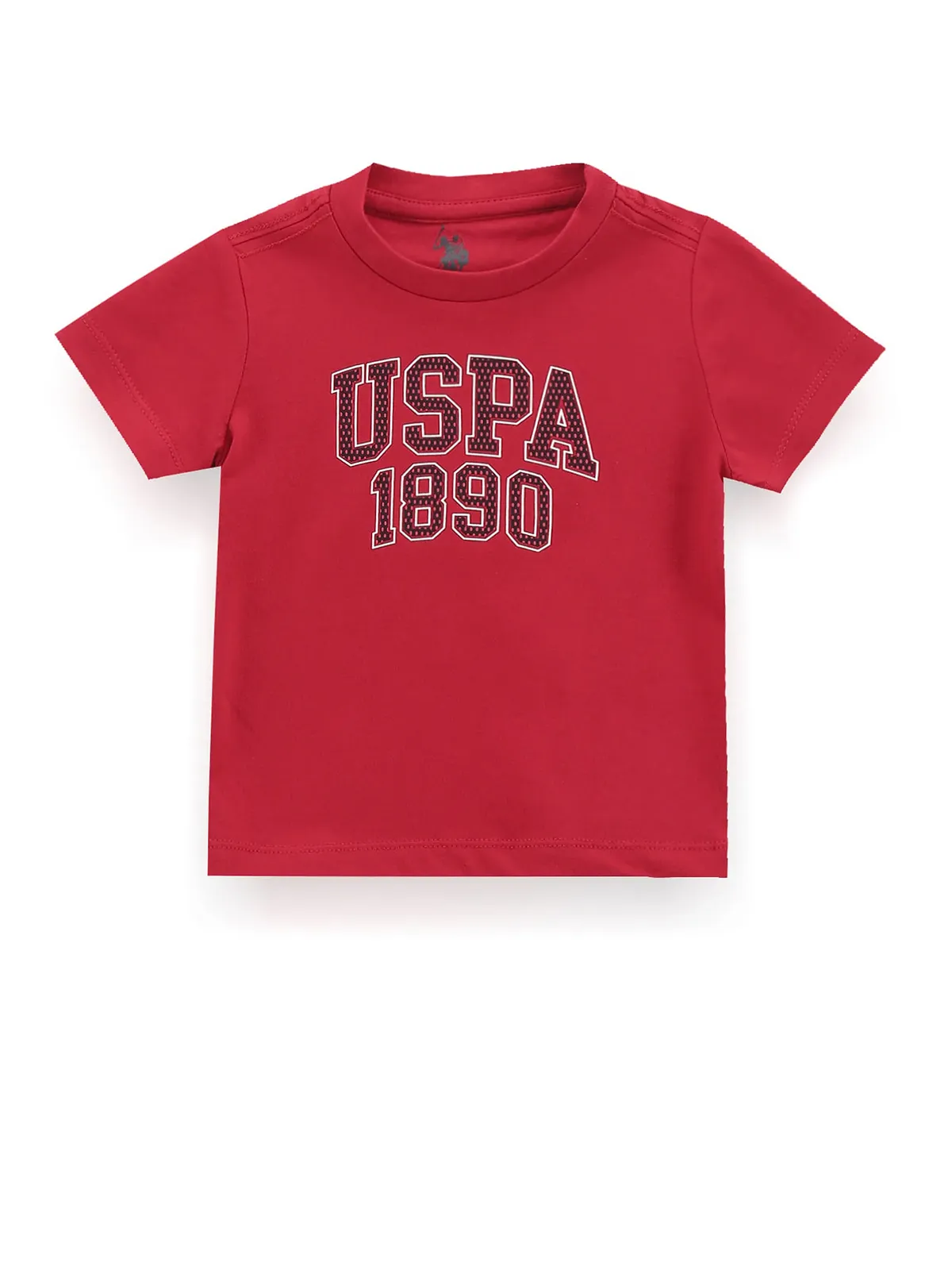 U S POLO ASSN red plain cotton casual t-shirt