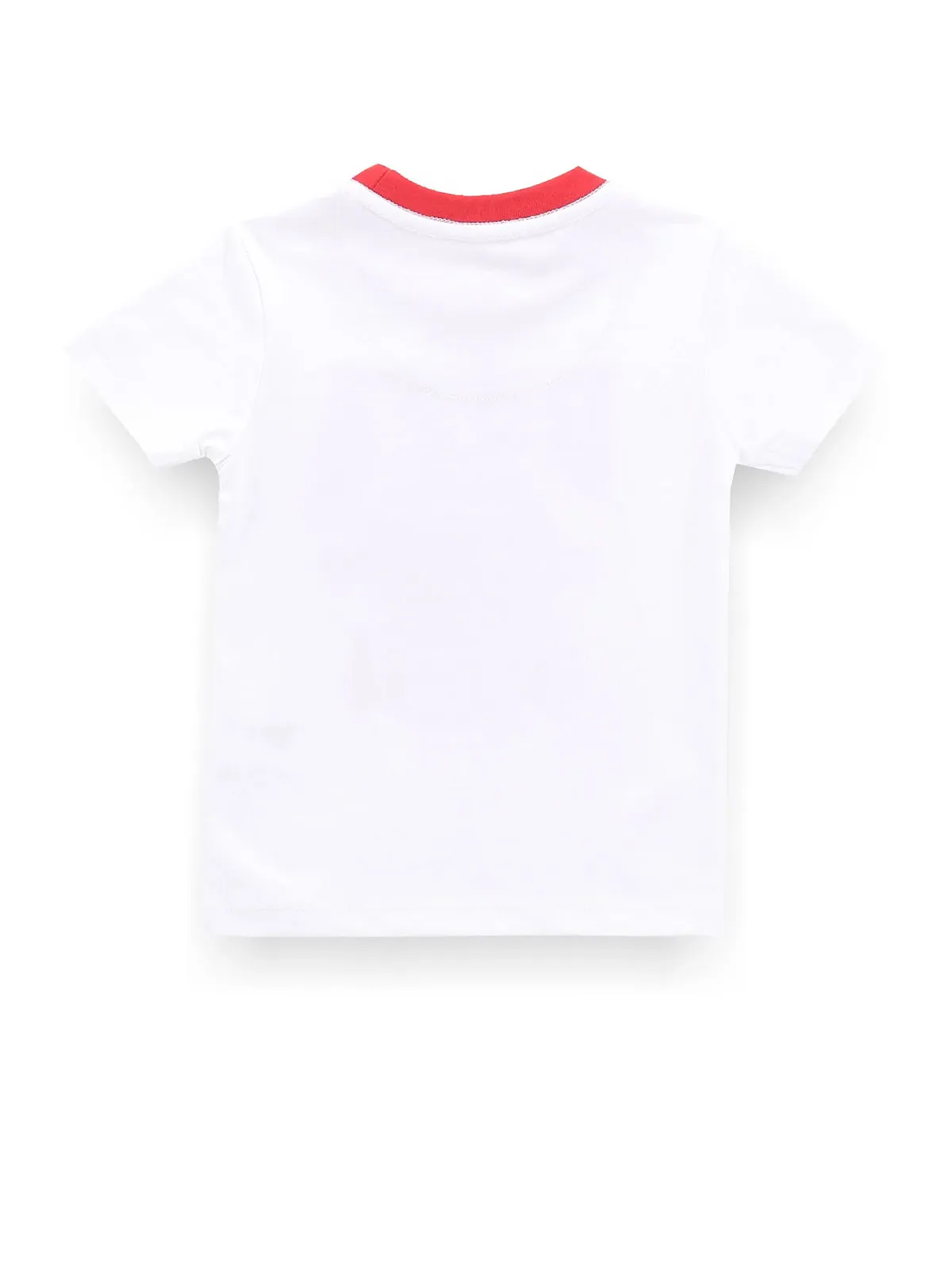 U S POLO ASSN white printed cotton casual t-shirt