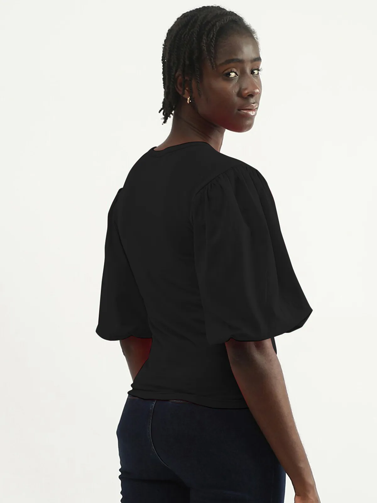 UCB black plain cotton t shirt