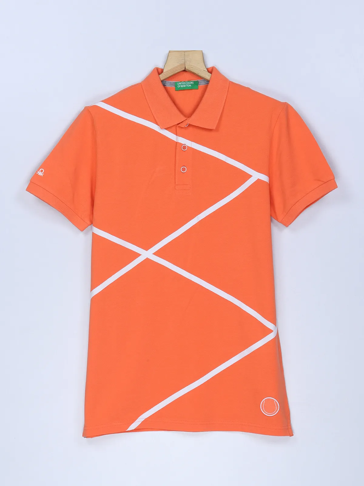 UCB cotton polo t shirt in orange