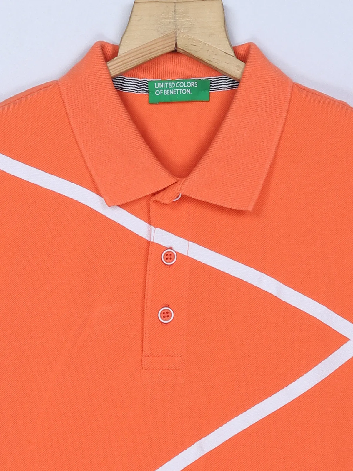 UCB cotton polo t shirt in orange