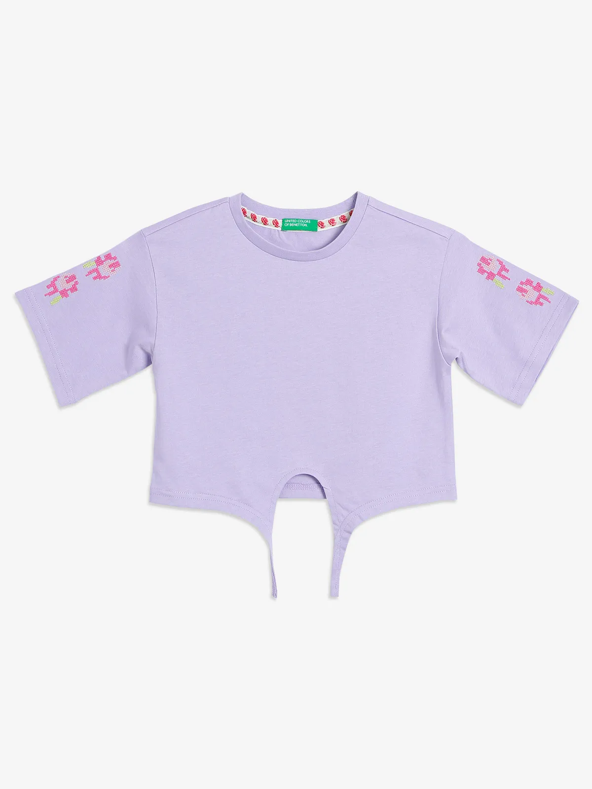 UCB cotton purple crop top