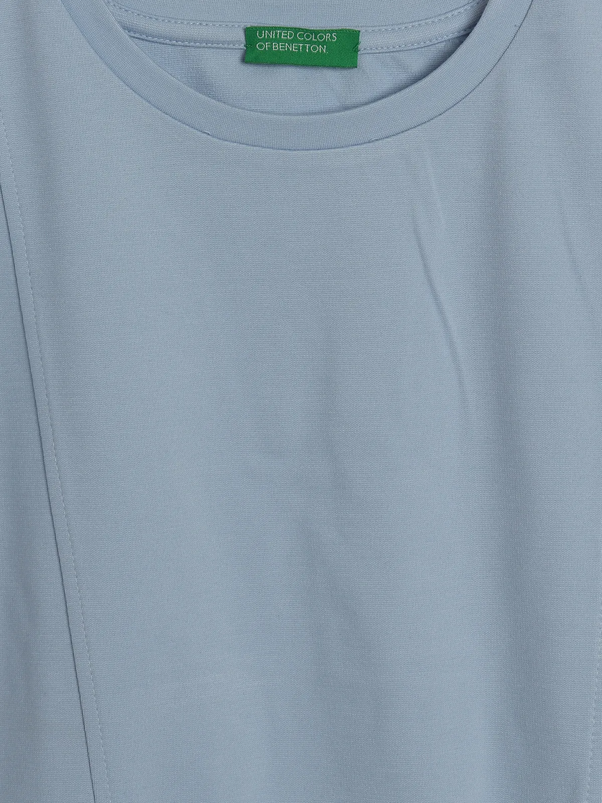 UCB cotton sky blue plain crop top