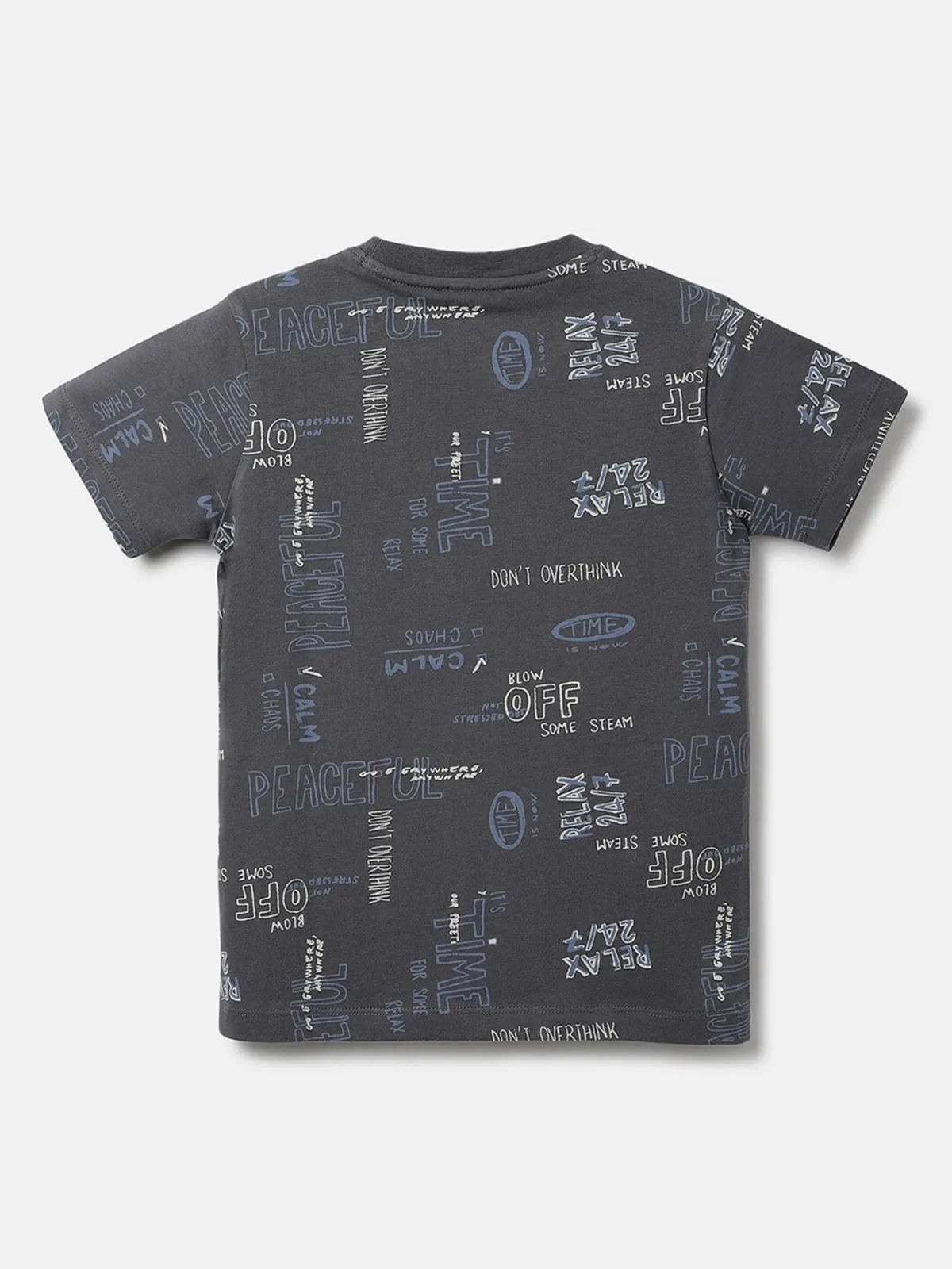 UCB dark grey cotton printed t shirt