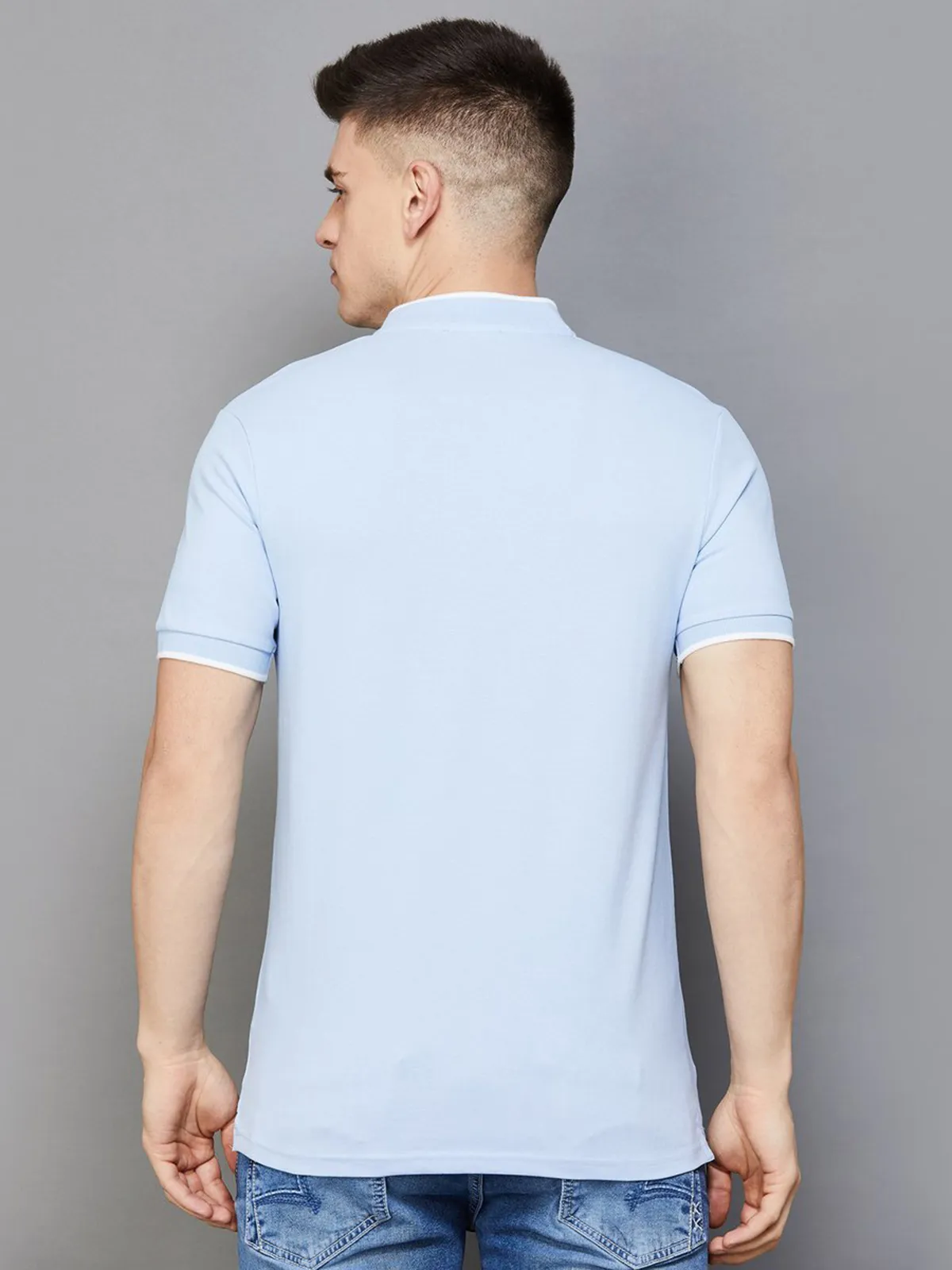 UCB light blue cotton henly neck t-shirt
