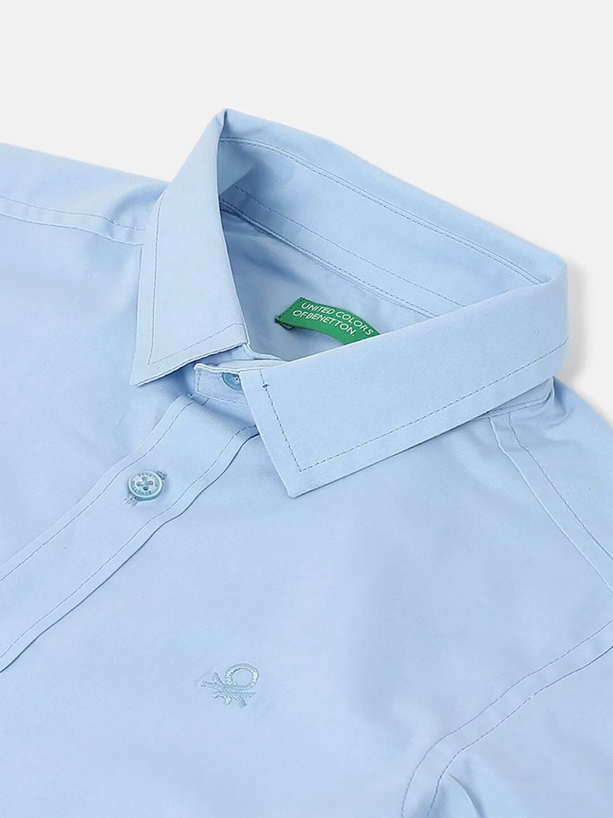 UCB light blue cotton plain shirt